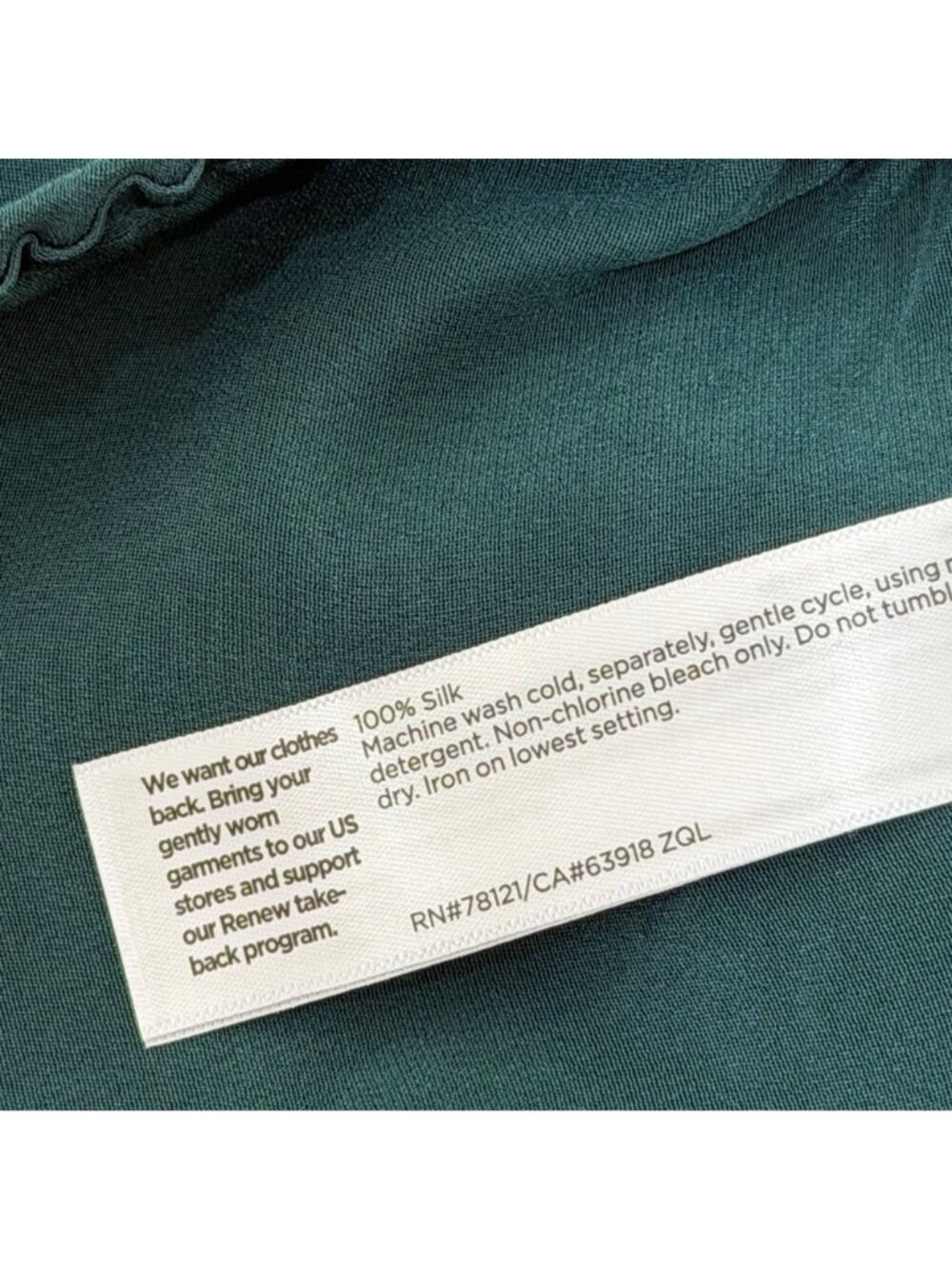 Eileen Fisher Pine Green Bias Maxi Skirt Womens Size S NWT 100% Silk Sustainable - Picture 6 of 10